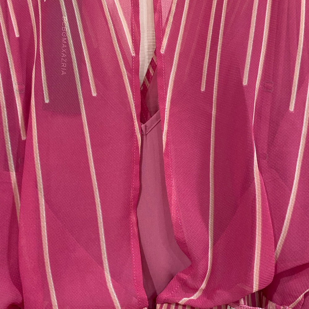 BCBGMAXAZRIA Striped Ruffle Dress - Picture 10 of 14